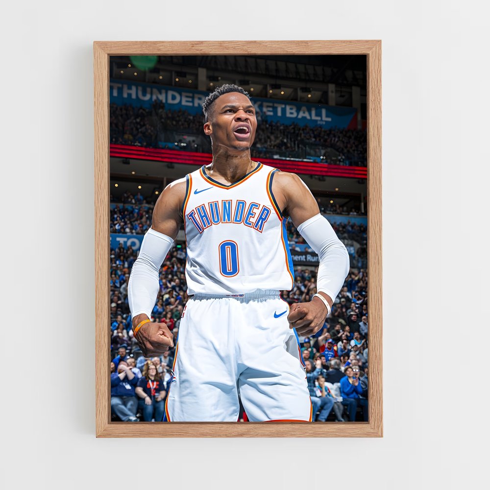 Poster Thunderous Russell – affiche Basketball (vue 4)